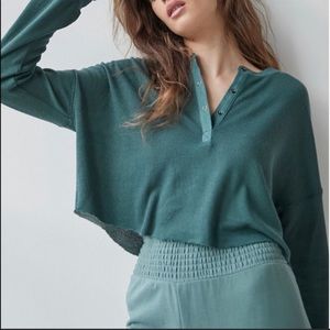 UO Out From Under Emmy Henley Green Top